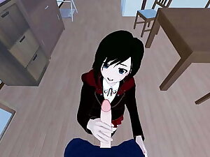 POV going to bed Ruby Rose before giving her a doggystyle creampie. RWBY Hentai.