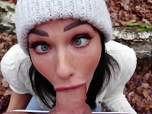 Freckled Teen SUCKS & SWALLOWS nearby be transferred to Woods - Shaiden Rogue