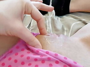 Perfect teen very wet pussy masterbation cute panties