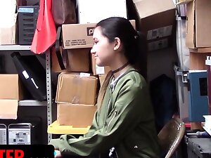 Shoplyfter - Anorectic Mischievous Asian Jade Noir Caught Stealing And Got Crushed By Perv Officer