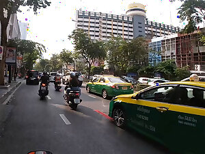 Amateur teen couple having sex after a day out surrounding Bangkok