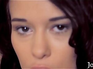 Solo gal stimulates tits and love tunnel