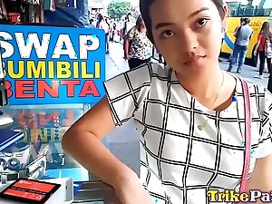 Cute bubble-butt Filipina teen with shaved pussy fucked hard